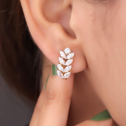 Nyumi Fancy Silver Hoop Earrings | 22KT Gold Vermeil-Yellow Gold
