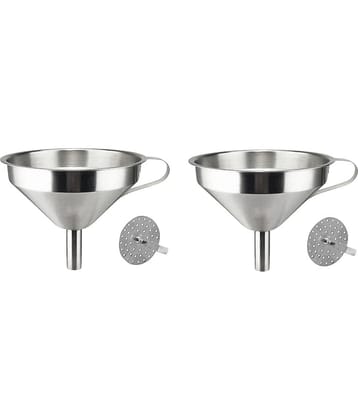 Dynore - Silver Steel Strainer ( Pack of 2 )
