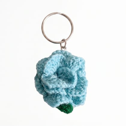 Handcrafted Crochet Flower Keychain