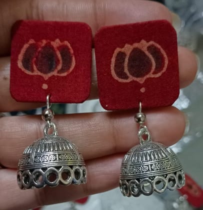 Exquisite Fabric Zumka Earrings - Handcrafted Traditional & Modern Jewelry