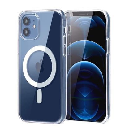 LIRAMARK Magnetic MagSafe Compatible Protective Clear Case for Apple iPhone 12 / iPhone 12 Pro (Transparent)