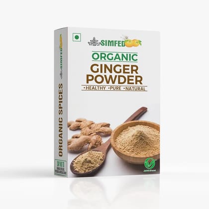 SIMFED Certified Organic Ginger Powder 50g - Pure, Aromatic, and Nutrient-Rich Spice for Cooking, Baking, and Herbal Remedies