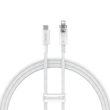 Baseus Explorer Series Fast Charging Cable with Smart Temperature Control Type-C to iP 20W-1m / White