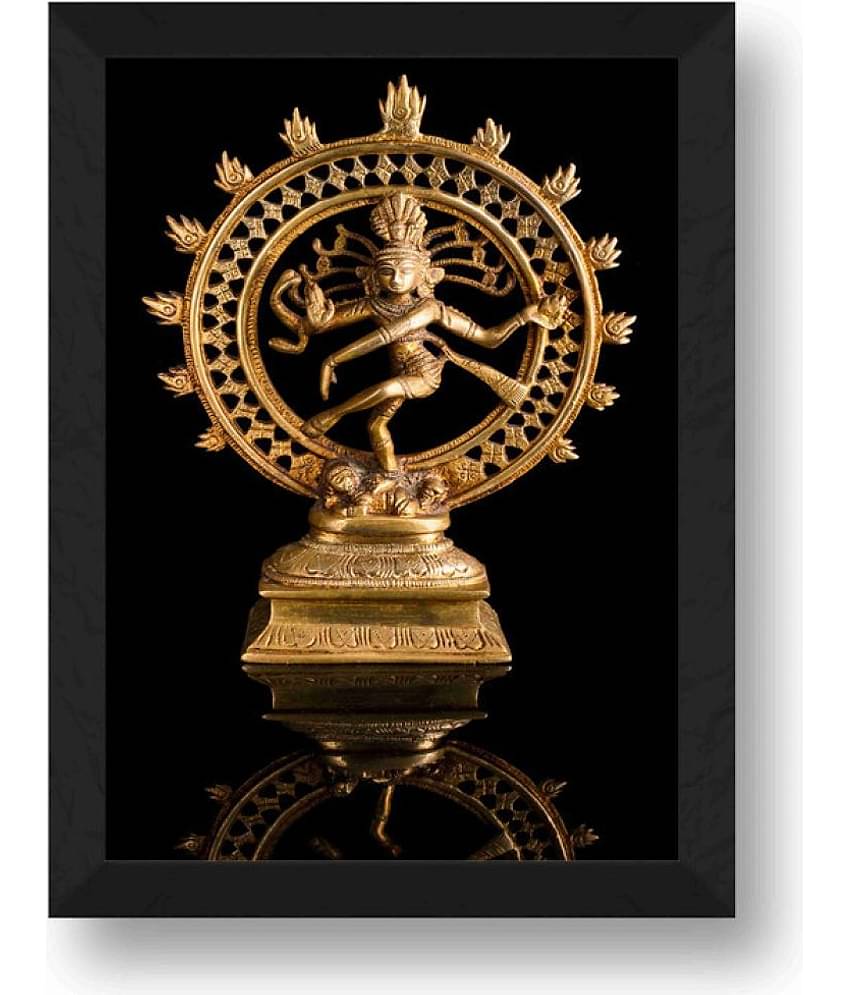 Saf - Shiva Natraj Religious wall hanging Painting with Frame (1U)