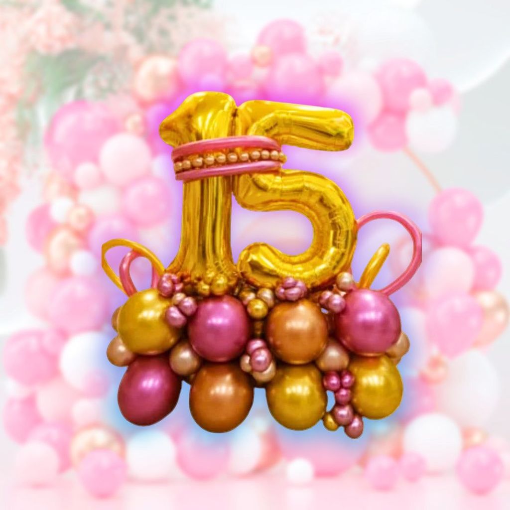 Balloon Bouquet - 15th Birthday - Party and Festive Needs | Buy online on ZillyBuy