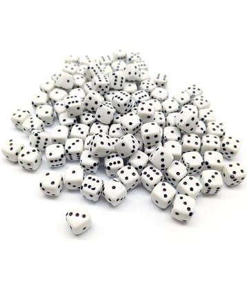 PRANSUNITA 7 mm White Dice Acrylic Square Cube Loose Spacer Beads for Jewelry Making, Bracelets, Necklaces, Key Chains, Beading, DIY, Art & Crafts & Homemade Gifts – Pack of 100 pcs