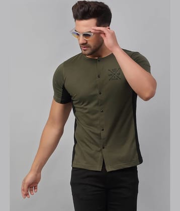 Rigo Pack of 1 Cotton Slim Fit Men's T-Shirt ( Olive Green )