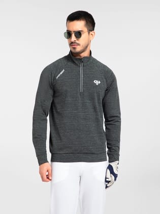 AH Quarterzip Dark Grey Mélange AH Quarterzip Dark Grey Mélange