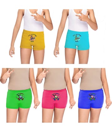 Dixcy Slimz Kiara Cotton Printed Multicolour Drawer/Bloomer/Underwear/ for Kids/Boys/Girls - Pack of 5