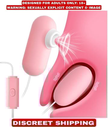 2 IN 1 SUCKER+EGG USB POWER 12 FREQUENCY VIBRATOR SEXY TOY LOW PRICE FOR WOMEN BY KAMAHOUSE