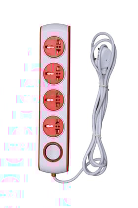 Ariihant - Power Strips (6 amps, 240 volts,  (4 Switches+4 Sockets)