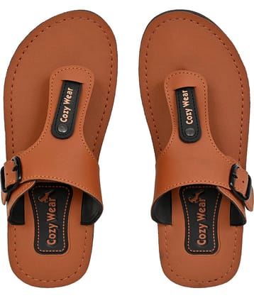 Cozy Wear Tan Men's Thong Flip Flop