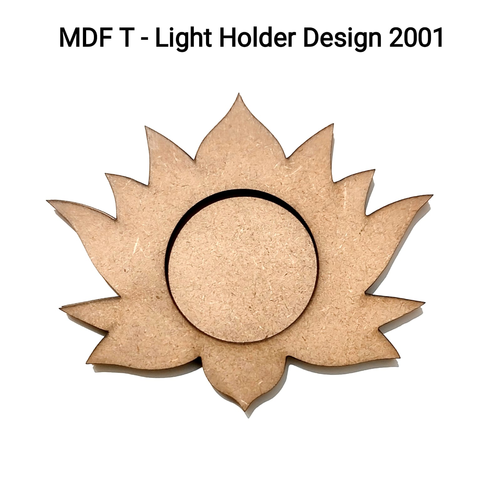 Brand Zero MDF Tea Light Holder Double Layer - Design BZMDFTEALHDDL2001