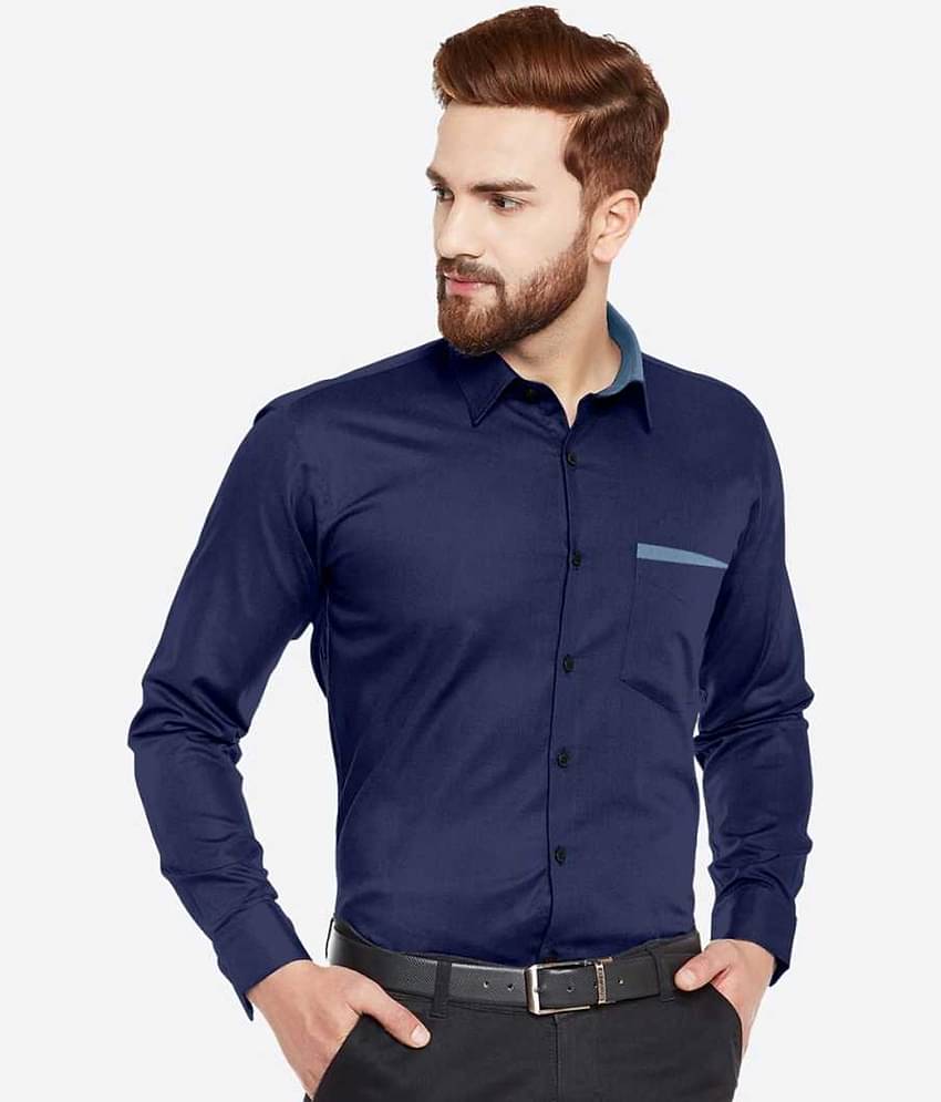VERTUSY - Blue 100% Cotton Regular Fit Men's Casual Shirt ( Pack of 1 )