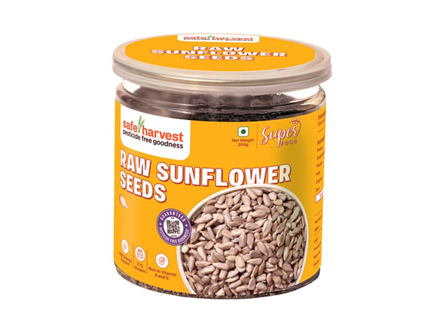 Safe Harvest Pesticide Free Sunflower Seeds 250g