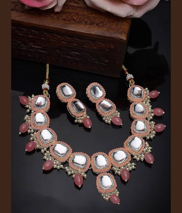 Studio Sukkhi Pink Alloy Necklace Set ( Pack of 1 )