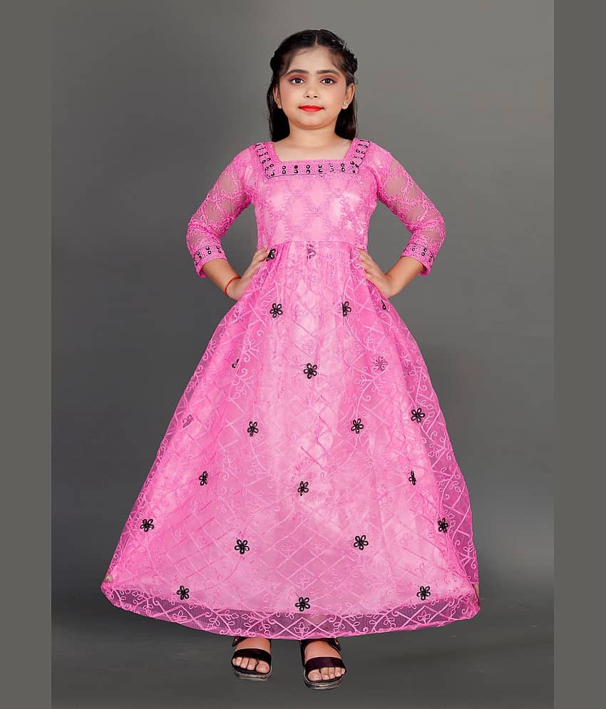 JULEE Net Gown For Girls ( Pack of 1 , Gray )