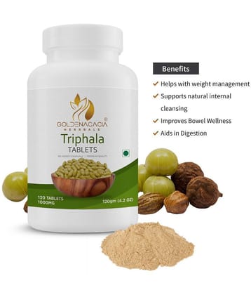 GOLDENACACIA HERRBALS Triphala 1000mg 120 Tablets Tablets 1 no.s