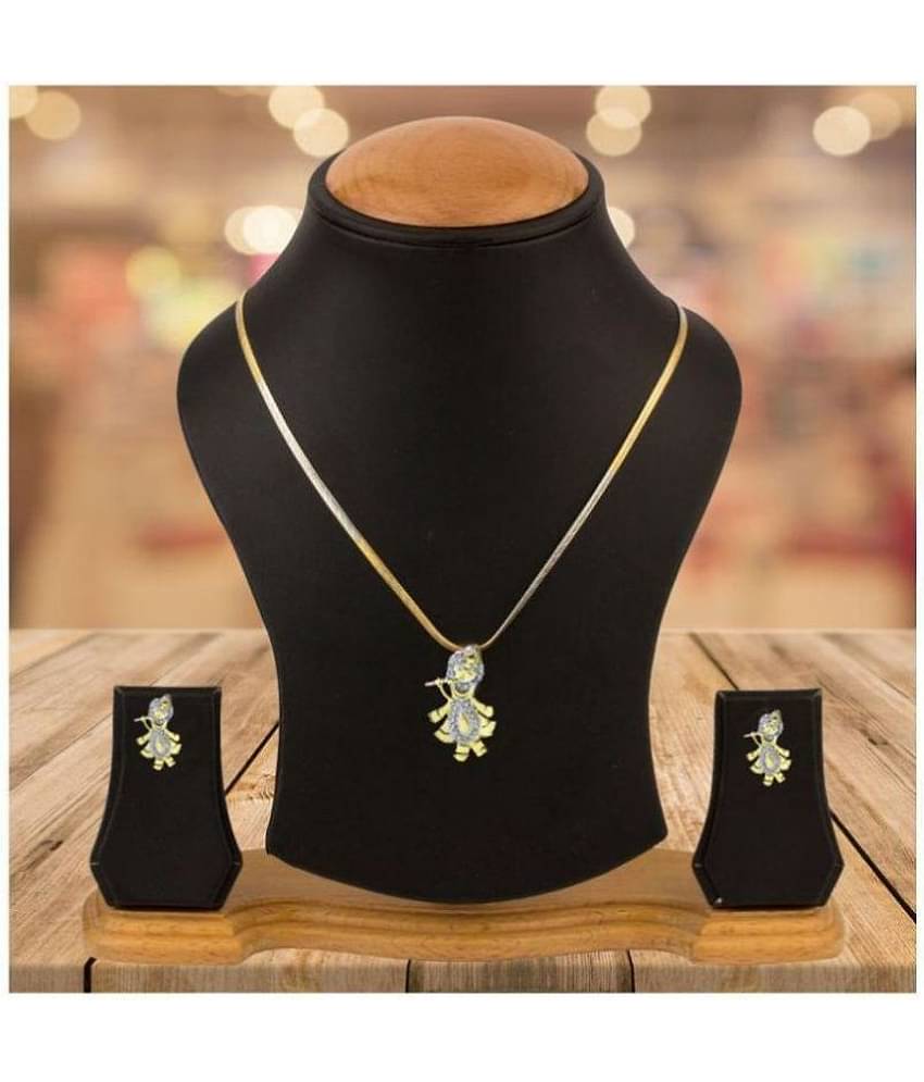 PUJVI - Gold Pendant set ( Pack of 1 )