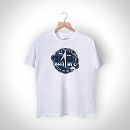 ISRO White Classic logo T-Shirt-S