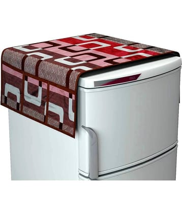 Polyester Fridge Top Cover 55x97 Cm (Pack of 1) - Brown