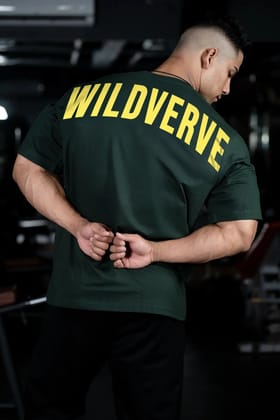 POWER MODE: LOADING... OVERSIZED FIT TSHIRT-S / JUNGLE GREEN