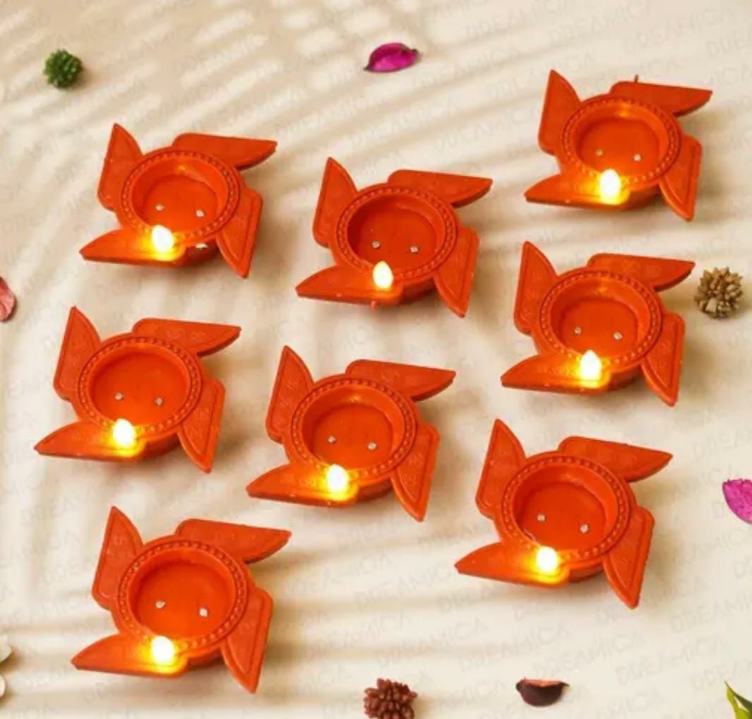 Swastik Water Diya Set of 8