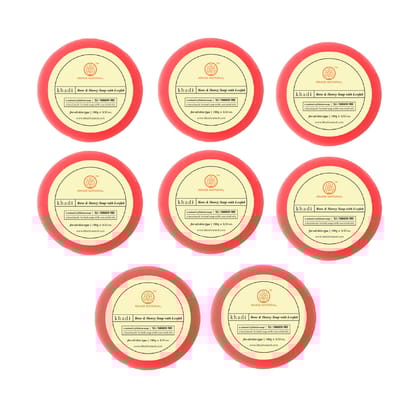 Khadi Natural Rose & Honey Loofah Soap Combo Pack Of 8 – 100gm Each