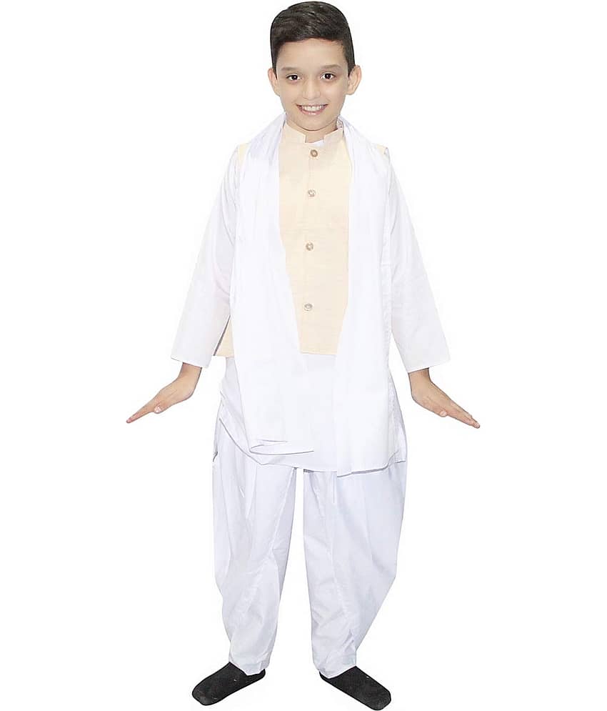 Kaku Fancy Dresses Sardar Vallabh Bhai Patel Costume For Boys | National Hero Freedom Fighter Fancy Dress For Independence Day & Republic Day - 5-6 Years