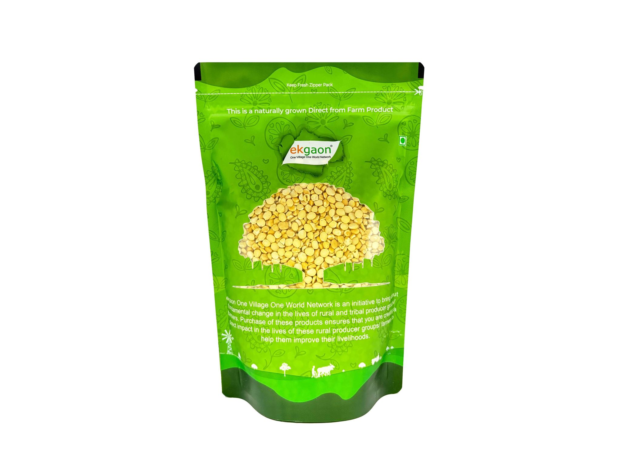Ekgaon Unpolished Desi Chana Dal (Split Bengal gram) (1Kg)