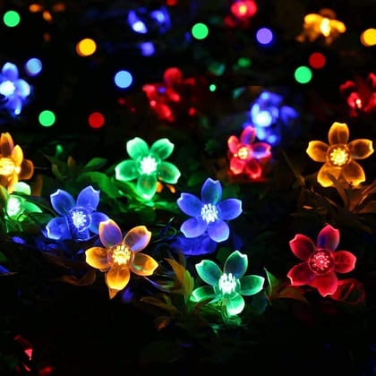 GLOWSERIE Multicolor LED Flower Fairy Lights – Decorative Floral String Lights for Home & Garden