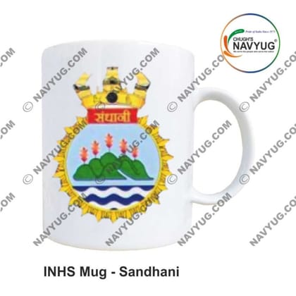 ArmyNavyAir INHS Sandhani Mug (350ml) | Premium Ceramic Crest Mug | Defence Memorabilia