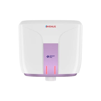 Venus Splash Pro 06 Litre Storage Water Heater Porcelain Enamel Glass-Lined Tank|5 Star BEE Rated |Warranty 10 Years on Inner Tank, 4 Years on Heating Element & 2 Years on Product (White/Purple Haze) Venus Splash Pro 06 Litre Storage Water Heater Porcela