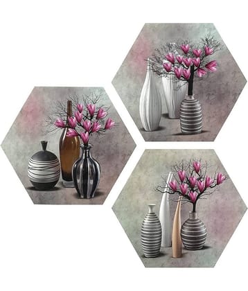 Indianara Hexagon Paintings MDF Painting Without Frame