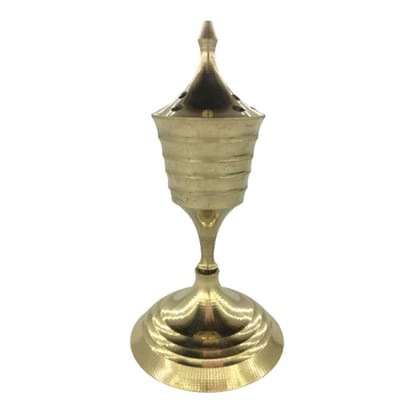 MAYAPURI Pure Brass Dhoop Dani/Agarbatti Stand/Incense/Dhoop Kathi Holder for Home Temple Puja (Pack of 1)