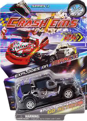 Crash'ems Rhinos Pull Back Car For Kids 3 Years and Above Crash'ems Rhinos Pull Back Car For Kids 3 Years and Above