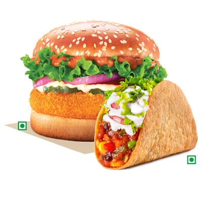 Extra Crunchy Veg Whopper Deluxe +Crunchy Veg Taco,