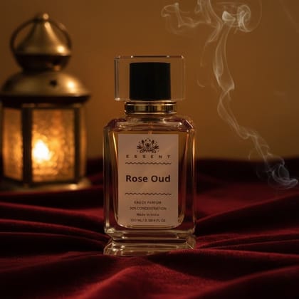 Essent Perfumes Rose Oud Eau de Parfum (EDP) – Rose Oud Floral Woody Long Lasting Perfume – Unisex Fragrance