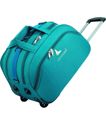 LEXCORP - Green Nylon Duffle Trolley