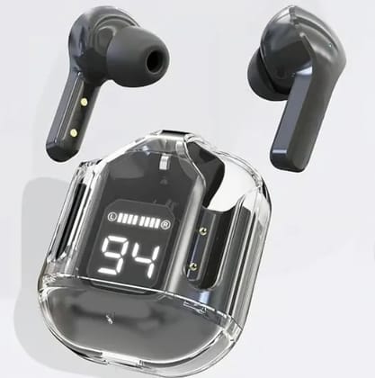 UltraPods Max Earbuds Pro Bluetooth 5.3 | Transparent Design | Fast Charging | 13mm HD Bass Drivers | Built-in Mic | Running, Outdoors, Music Sound (Multi Colour) (Random Colour)