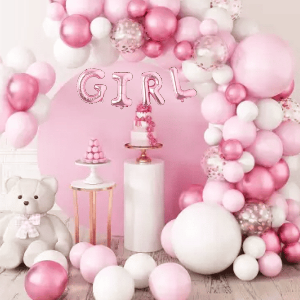 It's a Girl Pink Balloons Set - 100PC - Party and Festive Needs | Buy online on ZillyBuy