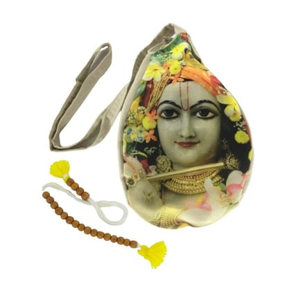 MAYAPURI Krishna Printed Chanting Bag/Japa Bag for Daily Mantra Jaap with Mala Counter