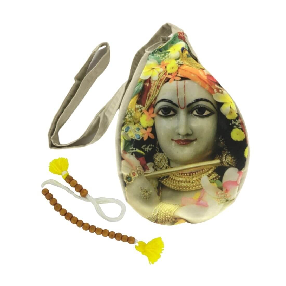 MAYAPURI Krishna Printed Chanting Bag/Japa Bag for Daily Mantra Jaap with Mala Counter