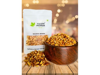 Valleys Premium Kashmiri Broken Walnut Kernels - 250 Gram
