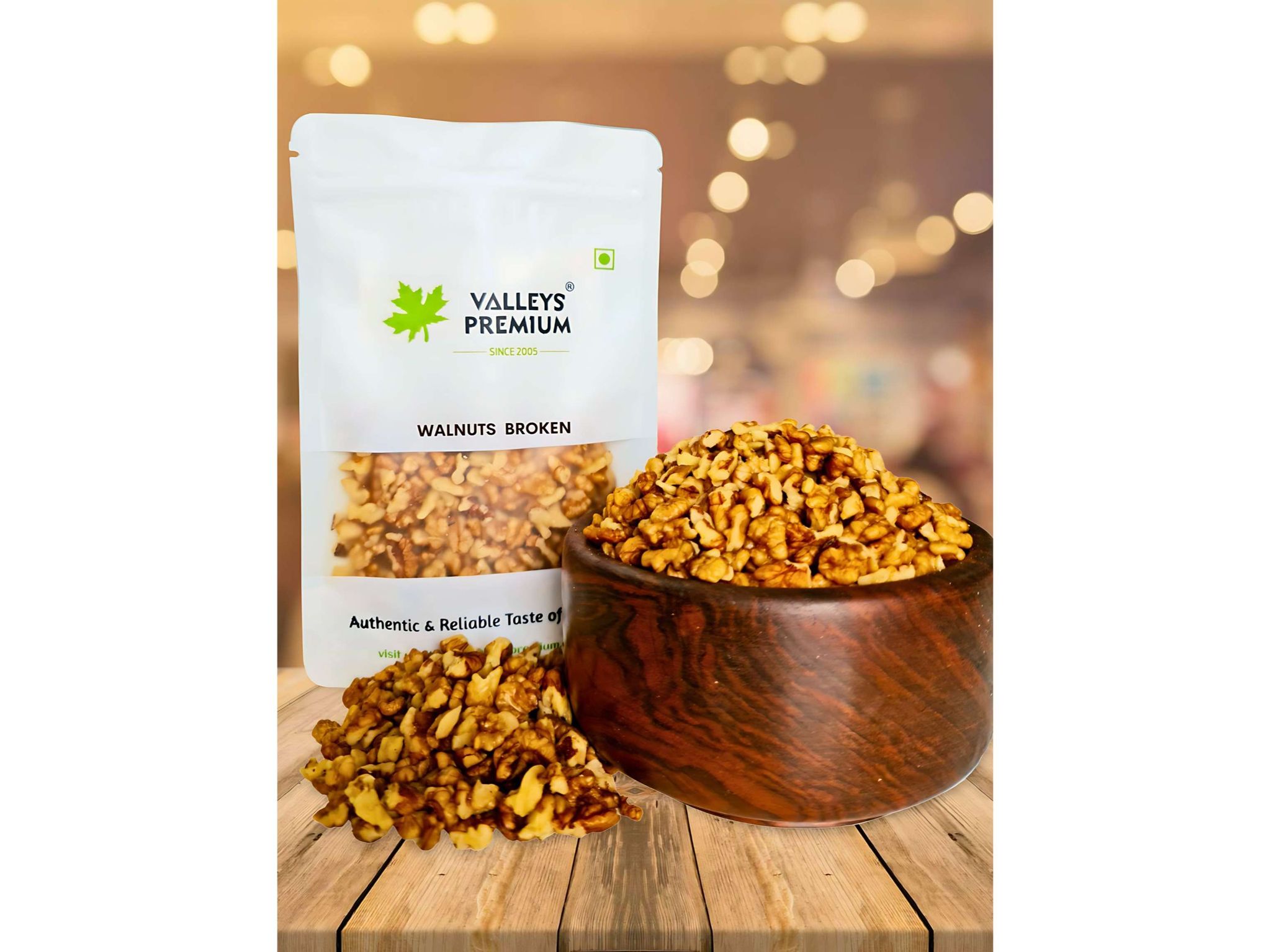 Valleys Premium Kashmiri Broken Walnut Kernels - 250 Gram