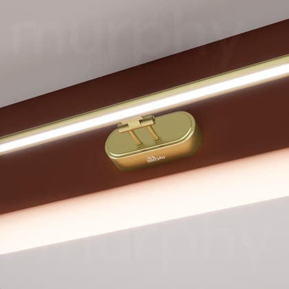 Murphy 12W Colour Changing 3in1 Brass Finish LED Mirror Light (Cool White, Warm White, Neutral White) | Adjustable Angle | Modern Vanity/Dressing/Bathroom Wall Light-CW+WW+NW / Pack of 1