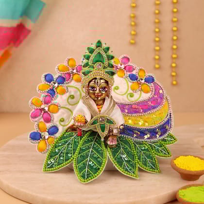 Rang Rasiya Multi-Colour Laddu Gopal Poshak-Without Shringar / 0 No. / Multicolour