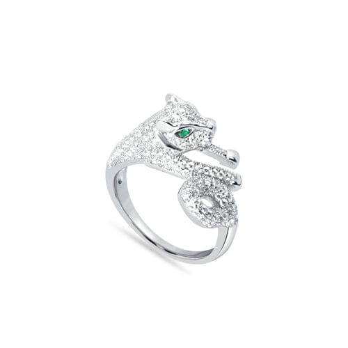 Silver Panther Ring for Women