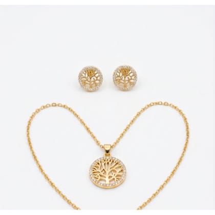 Tree of Life Pendant Necklace and Earring Set Tree of Life Pendant Necklace and Earring Set