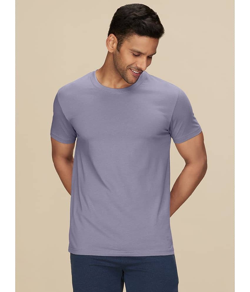 XYXX Pack of 1 Cotton Regular Fit Men's T-Shirt ( Lavender )